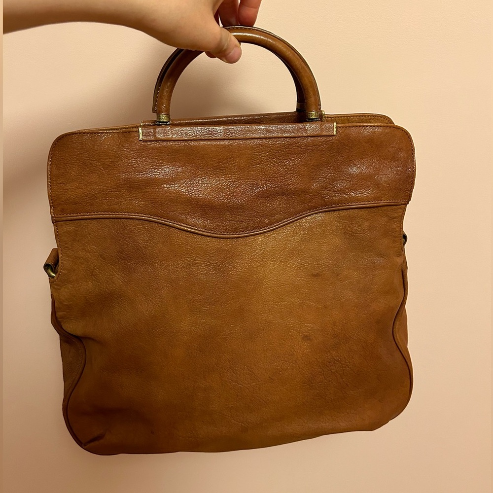 BCBG Camel Leather satchel - used twice